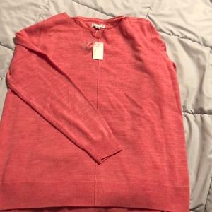 long sleeve pink sweater